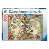 Ravensburger Jigsaw Puzzle Flora y World Map, 3000.