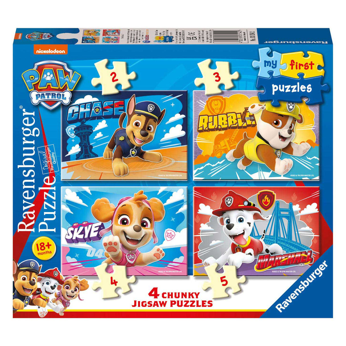 Ravensburger - My First Puzzles Paw Patrol 4in1