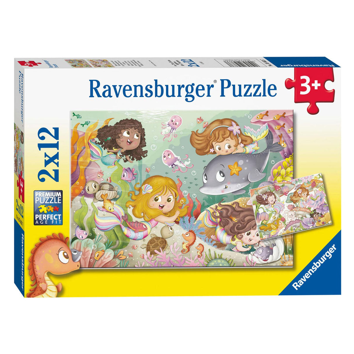 Ravensburger rompecabezas pequeñas tarifas y sirenas 2x12 piezas