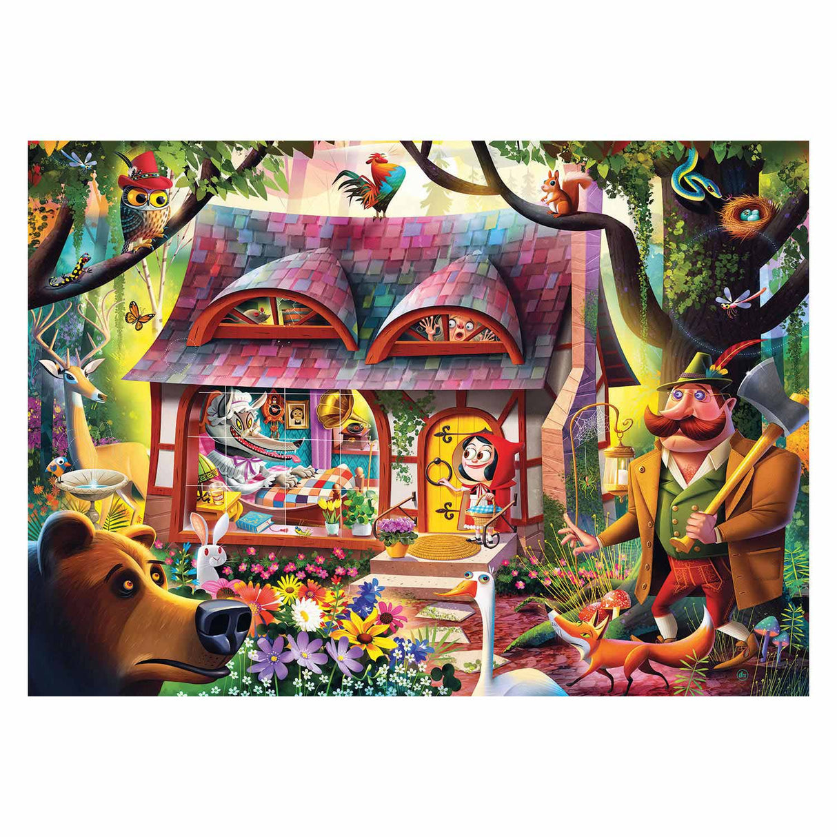 Ravensburger Puzzle Little Red Riding Hood and De Wolf, 1000st.