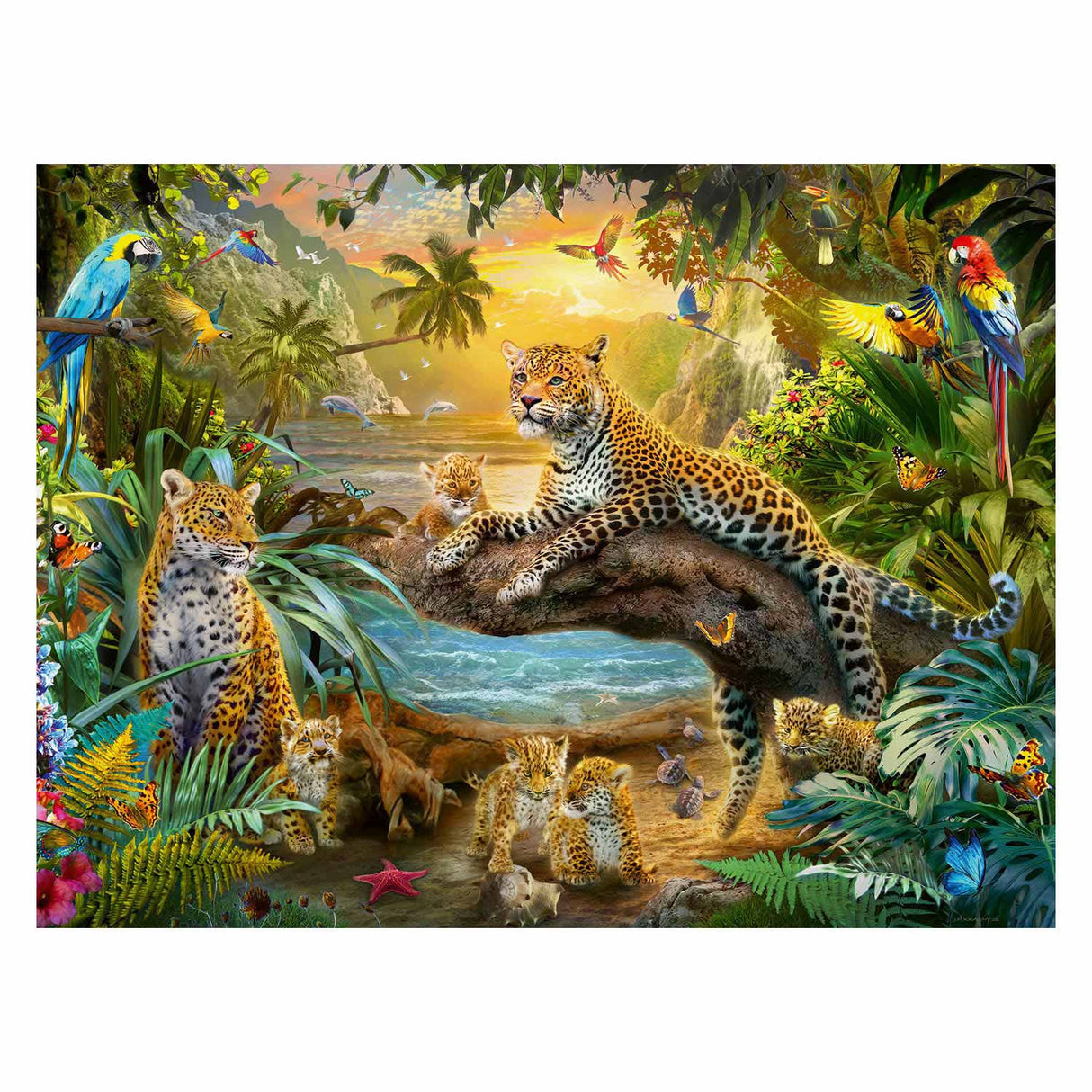 Ravensburger Puzzel Luipaarden in de Jungle, 1500st.