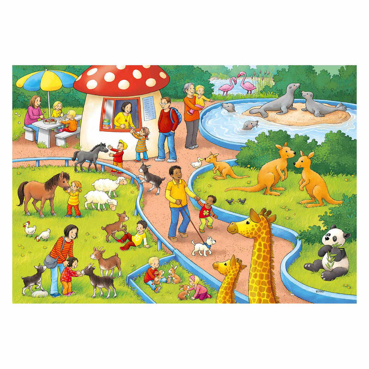 Ravensburger - Puzzle en dag i Zoo 2x24 -bitar