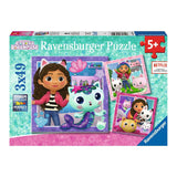 RAVENSBURGER - Gabby's Dollhouse colocando rompecabezas 3x49st.