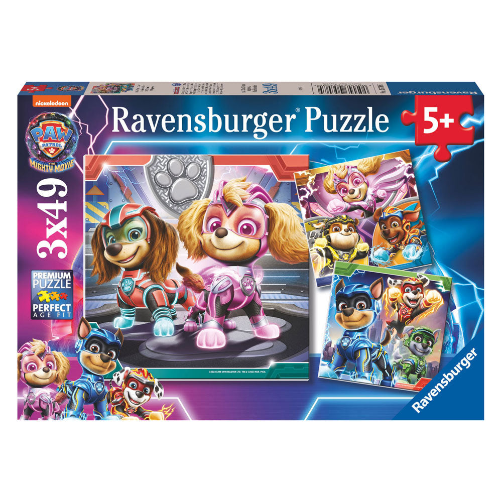 Ravensburger - Paw Patrol the Mighty Movie Leg Puzzle 3x49st.