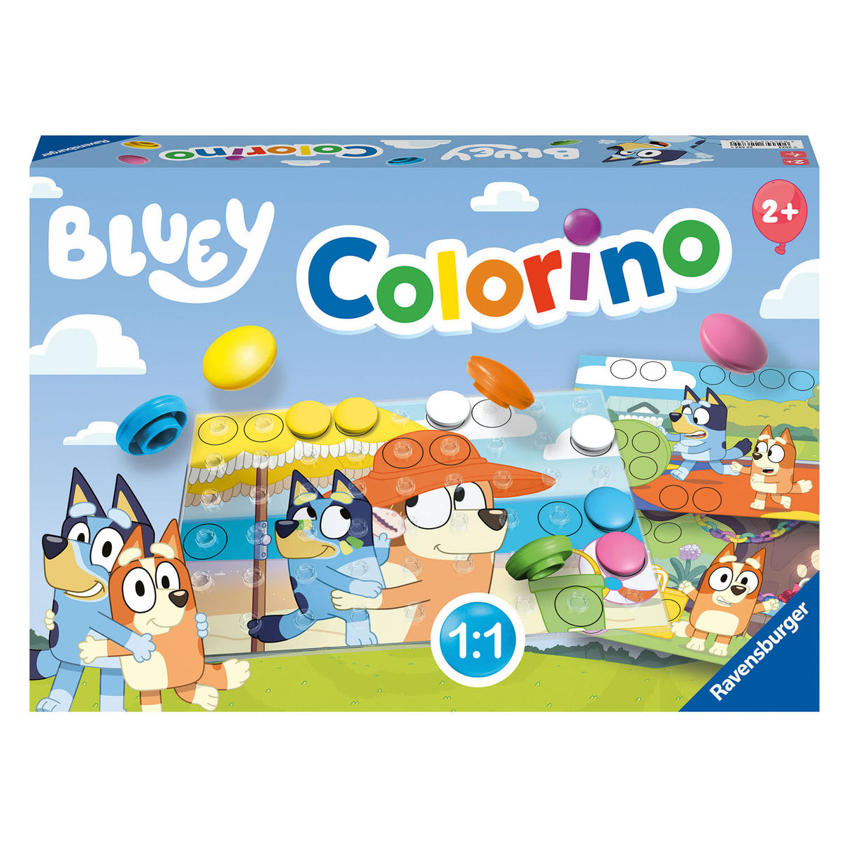 Jeu de l'enfant colorino bleu