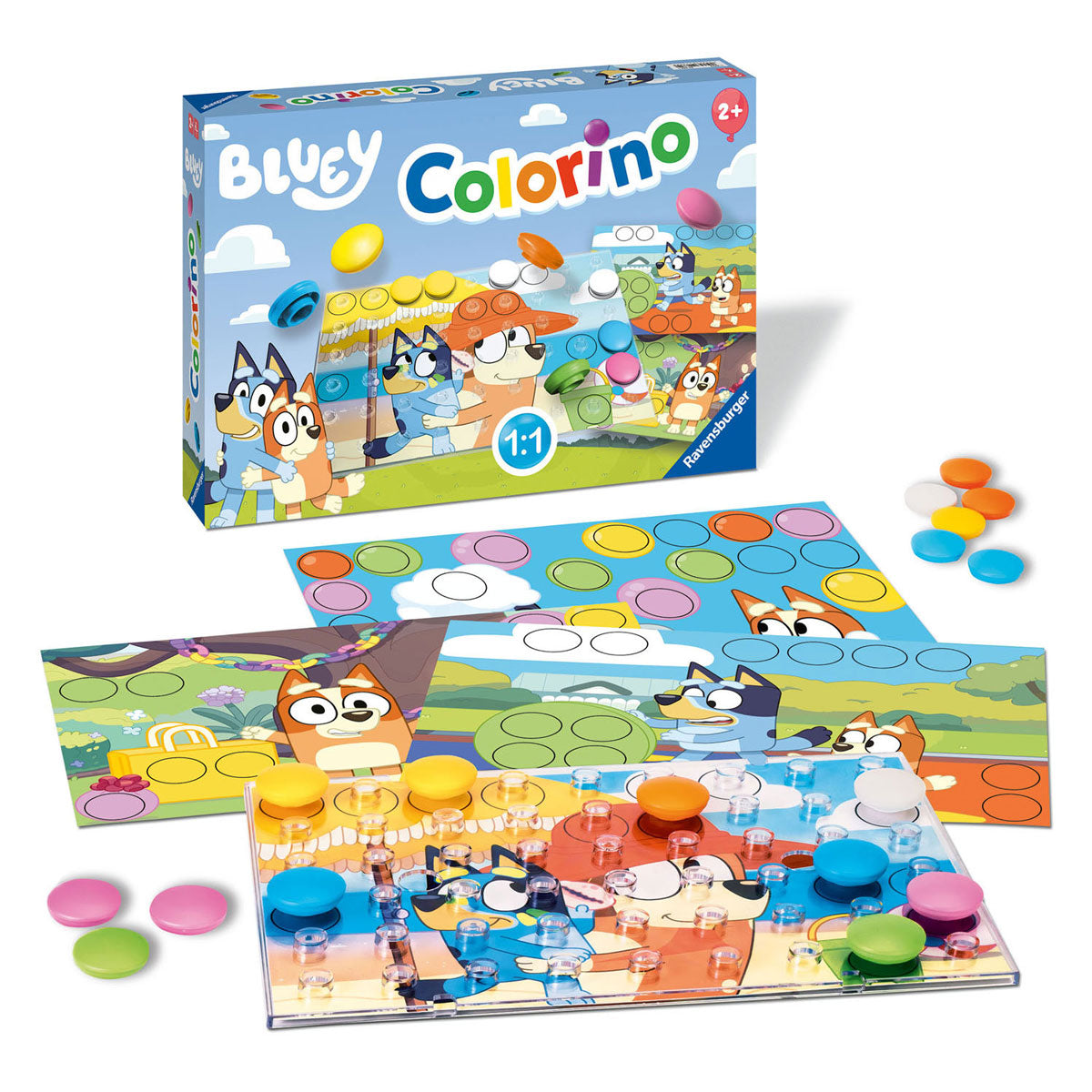 Jeu de l'enfant colorino bleu