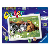 Ravensburger Creart Maleri på nummer Sleeping Cats and Dogs