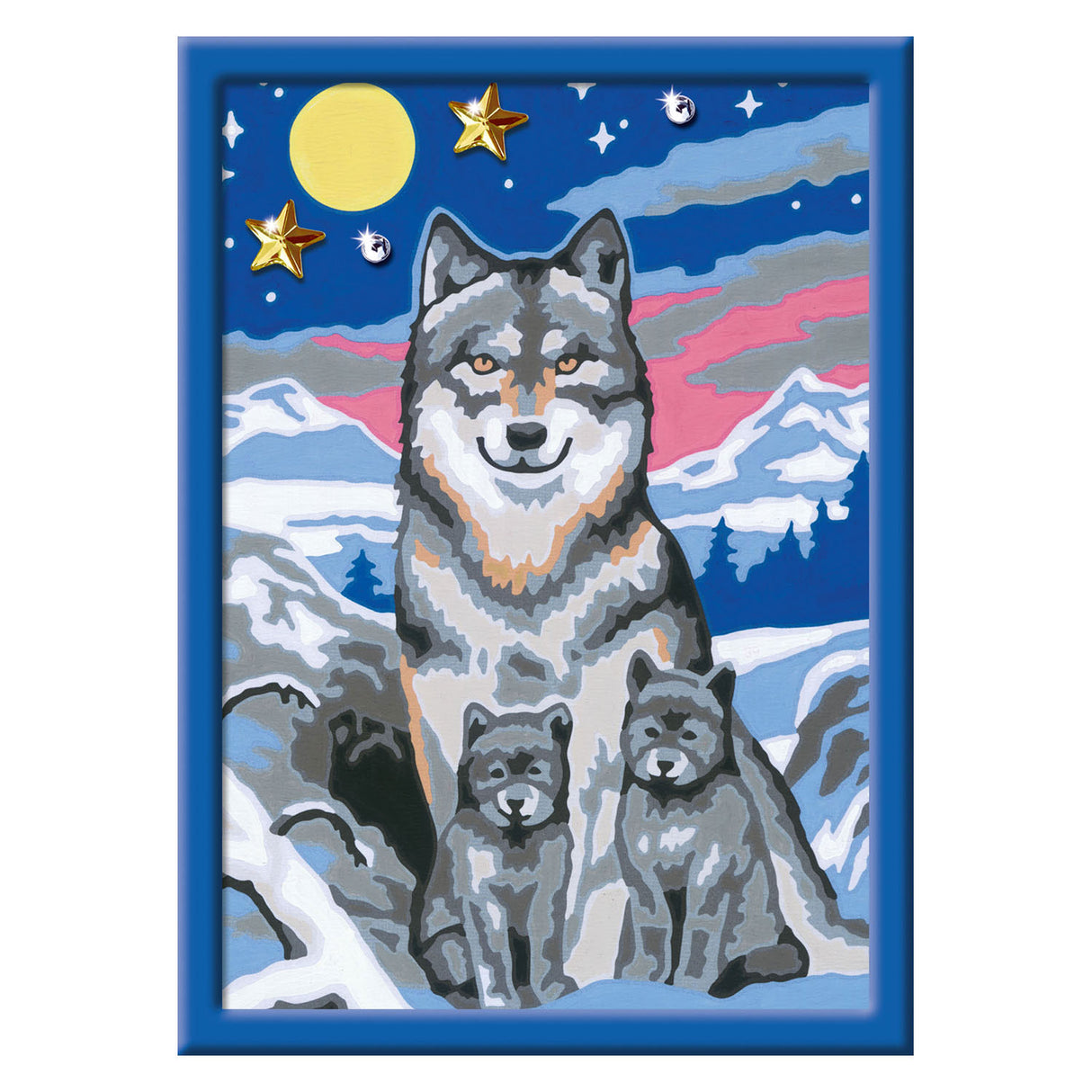 Ravensburger Creart malba na čísle Great Wolves Family