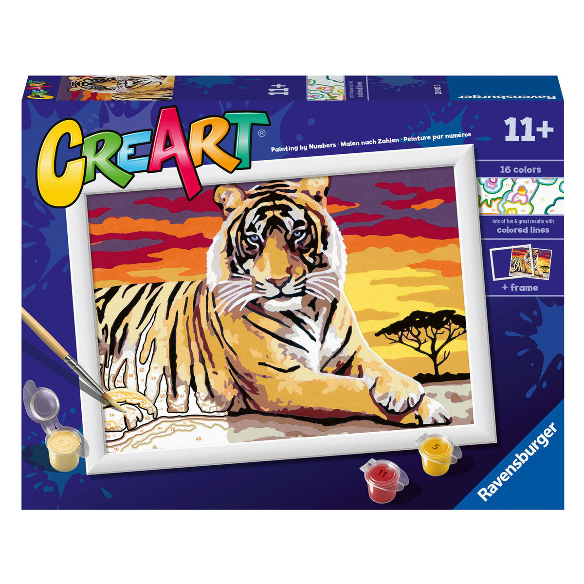 Ravensburger Creart Maleri med Number Majestue Tiger