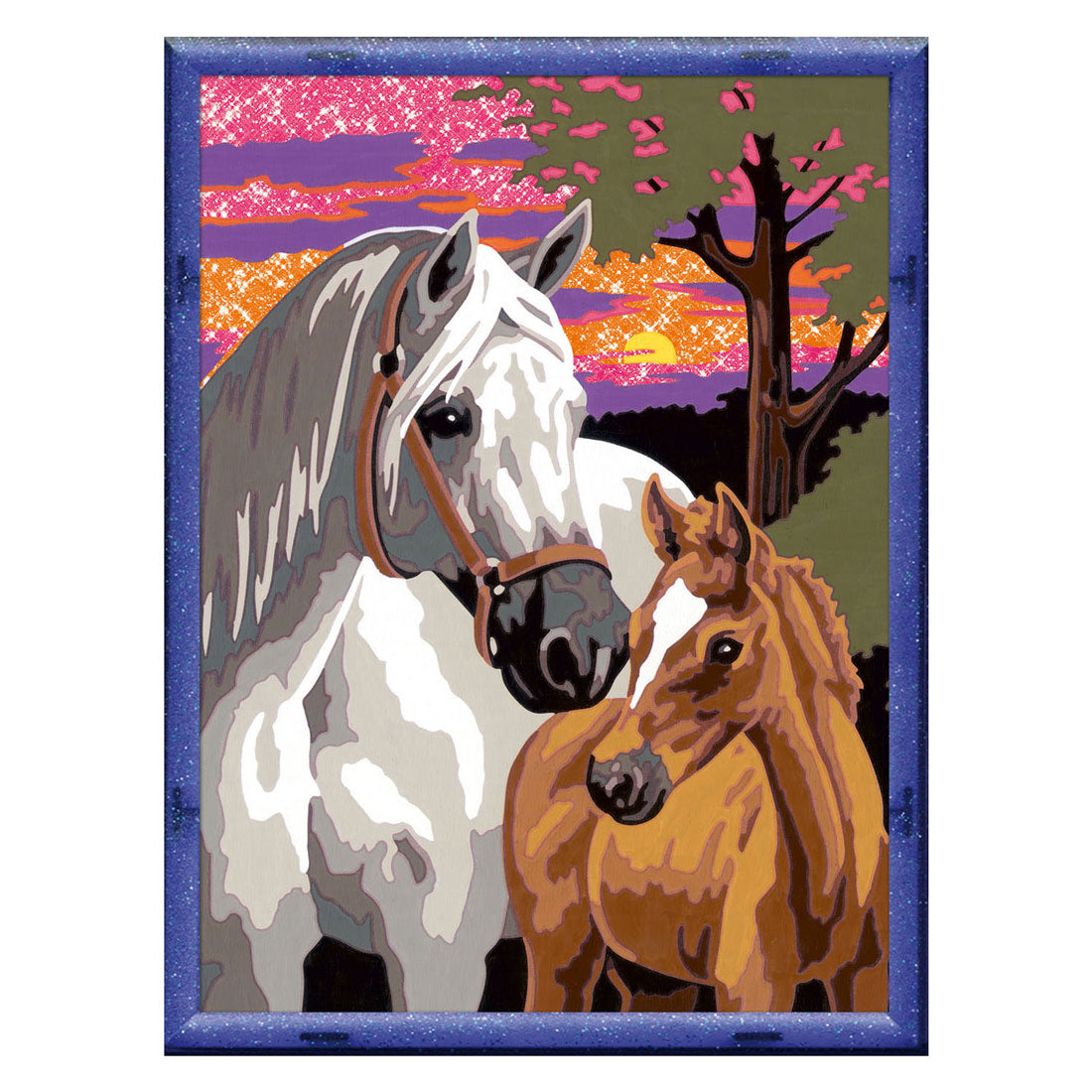 Ravensburger Creart Maleri ved nummer Sunset Horses