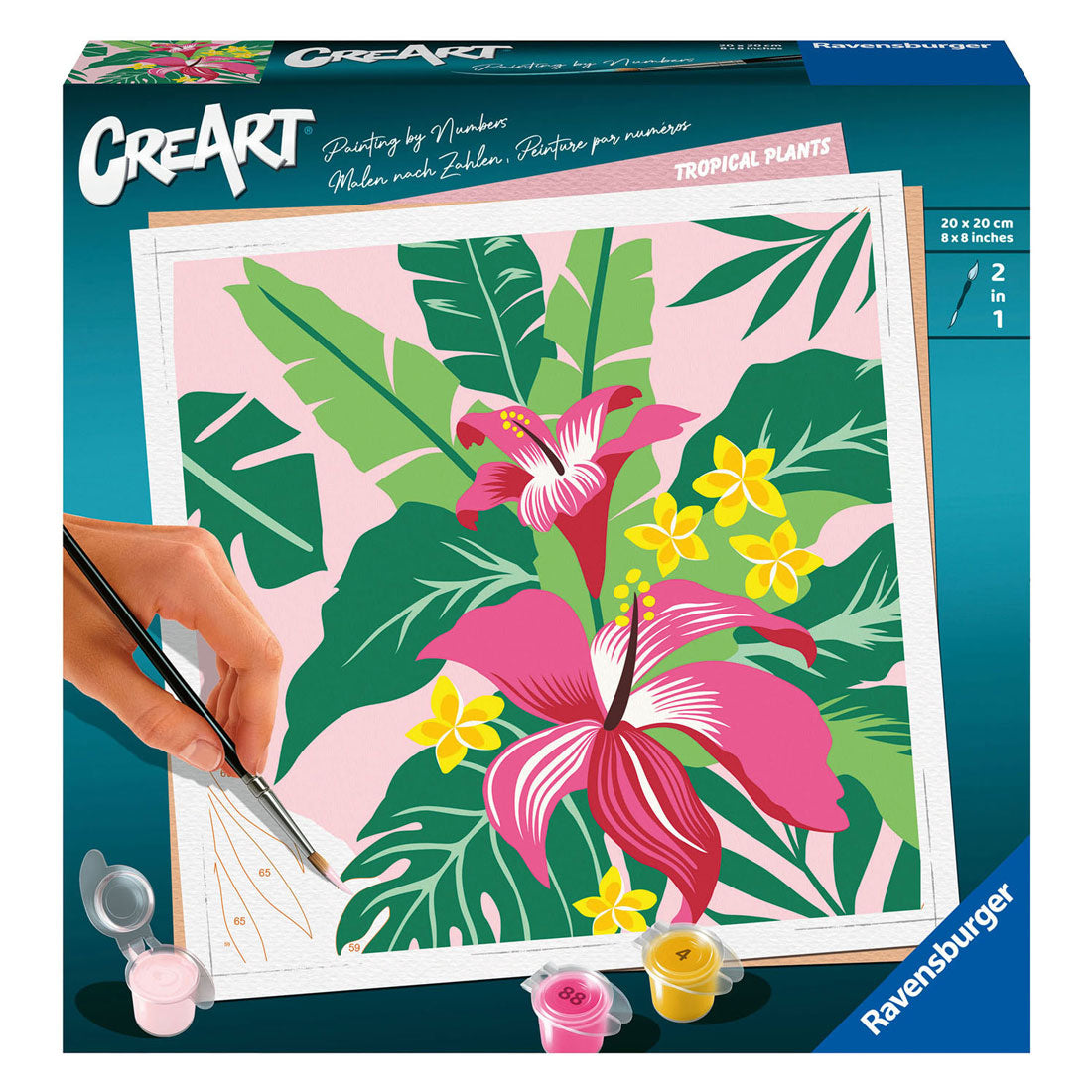 Ravensburger Creart peinture sur le nombre de plantes tropicales