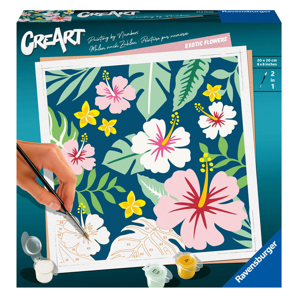 Ravensburger Creart Painting nach Zahlen exotische Blumen