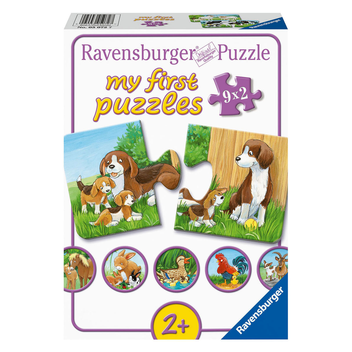 Familias de animales de Ravensburger en la granja, 9x2st.