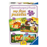 Ravensburger jigsauw Puzzle kleng Déierenfamillen, 4in1