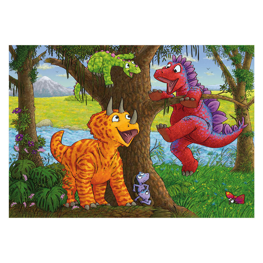 Ravensburger Puzzle Jigsaw jouant des dinos, 2x24st.