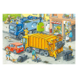 Ravensburger Jigsaw Puzzle Truck y grúa de basura, 2x24st.