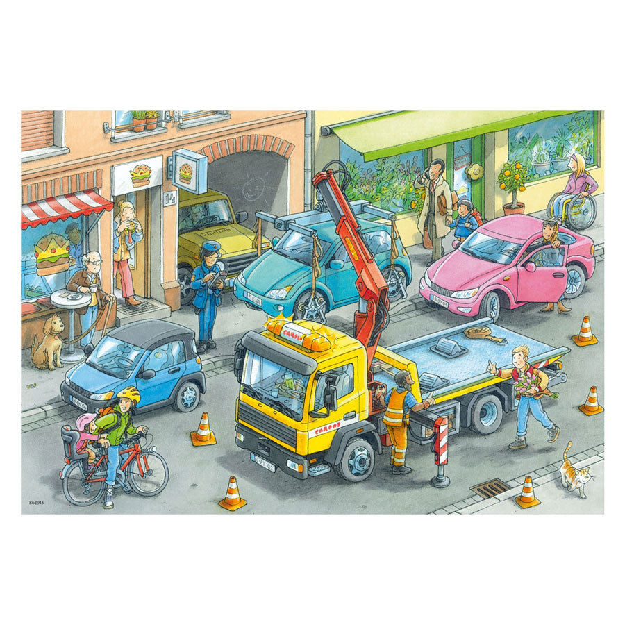 RAVENSBURGER PULLER PUZZA TRIMBAGGIO E TRUCK TAK, 2X24ST.