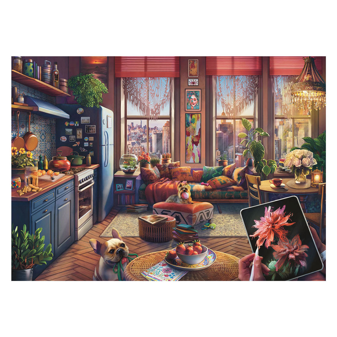 Ravensburger Jigsaw Puzzle Cozy Boho Studio, 500º.