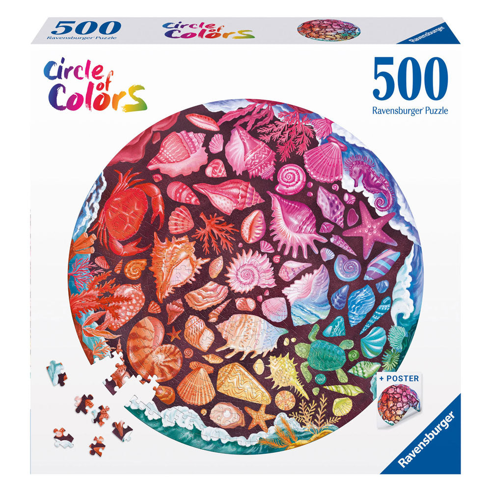 Ravensburger Jigsaw Puzzle Circle eller Color Shells, 500st.