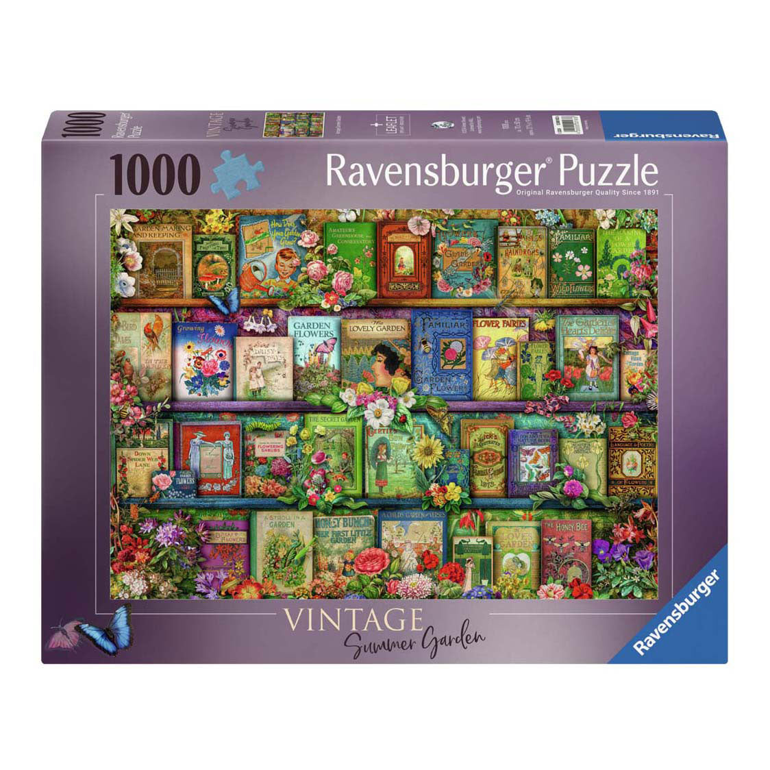 Ravensburger legpuzzel vintage tuinboeken, 1000st.