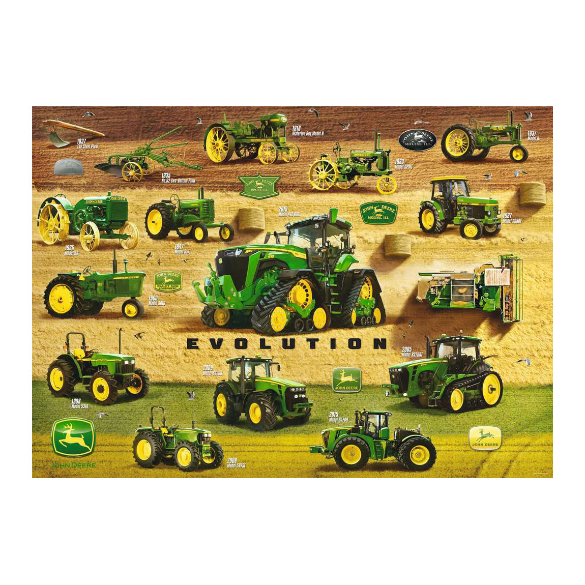 RAVENSBURGER JIGSAW REGOLA IL HERRITAGIO DI JOHN DEERE, 1000st.