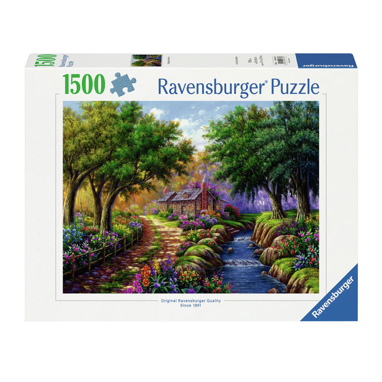 Ravensburger Jigsaw Puzzle Cottage ved elven, 1500.