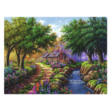 Ravensburger Jigsaw Puzzle Cottage ved elven, 1500.