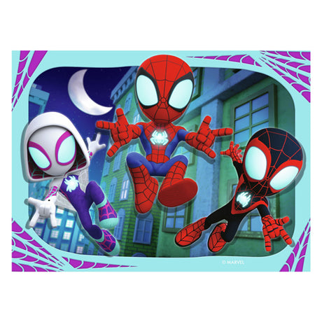 Ravensburger spidey and his amazing friends 4in1box puzzel - 12+16+20+24 stukjes - kinderpuzzel