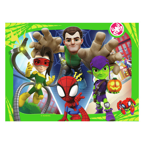 Ravensburger spidey and his amazing friends 4in1box puzzel - 12+16+20+24 stukjes - kinderpuzzel
