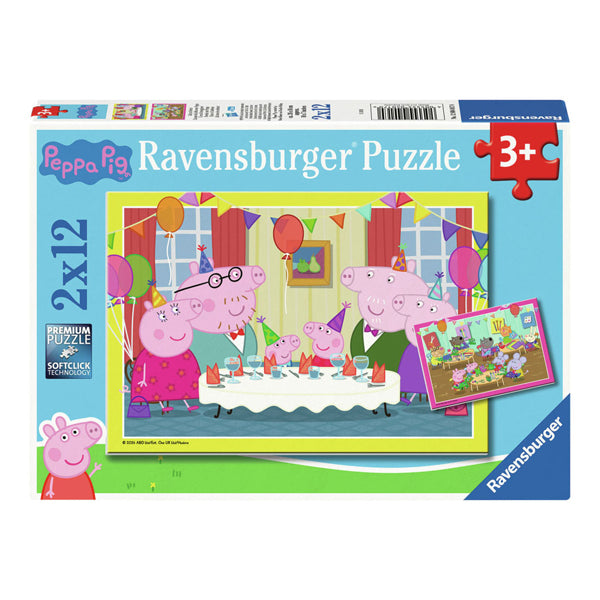 Ravensburger Jigsaw Puzzle Peppa Pig, 2x12 stk.