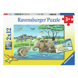 Ravensburger Jigsaw Puzzle unga djur från hela världen, 2x12 st.