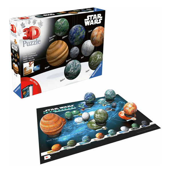 Ravensburger 3D Puzzel Star Wars Planéit vun der Galaxy, 531ST.