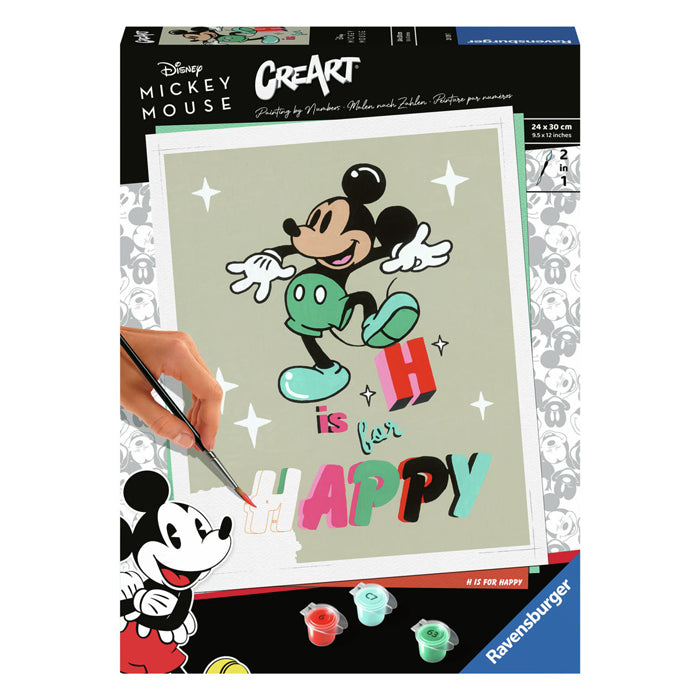 Ravensburger Creart Painting at number - H is for Happy Mickey Mouse