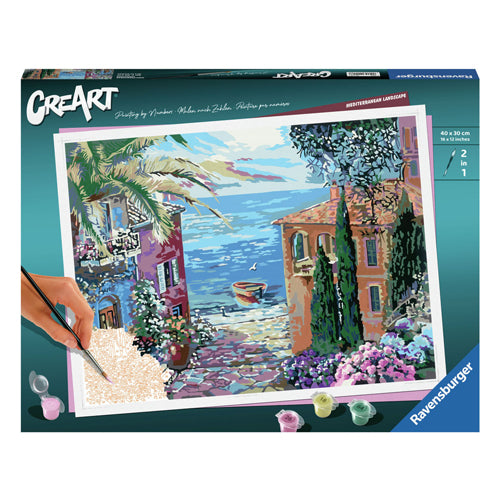 Ravensburger Creart Painting per numero di paesaggio mediterraneo