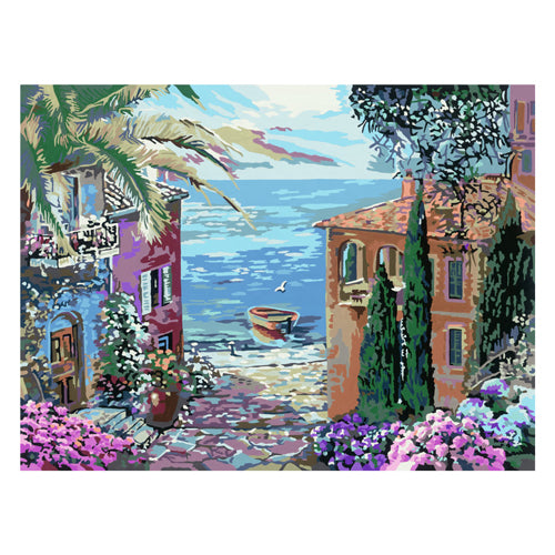 Ravensburger Creart Painting per numero di paesaggio mediterraneo