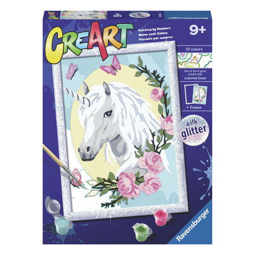 Ravensburger Kreart Gemälde bei Nummer Unicorn Porträt