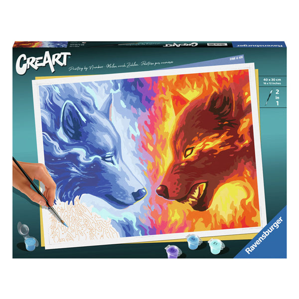 Ravensburger Kreart Gemälde bei Number Fire and Ice