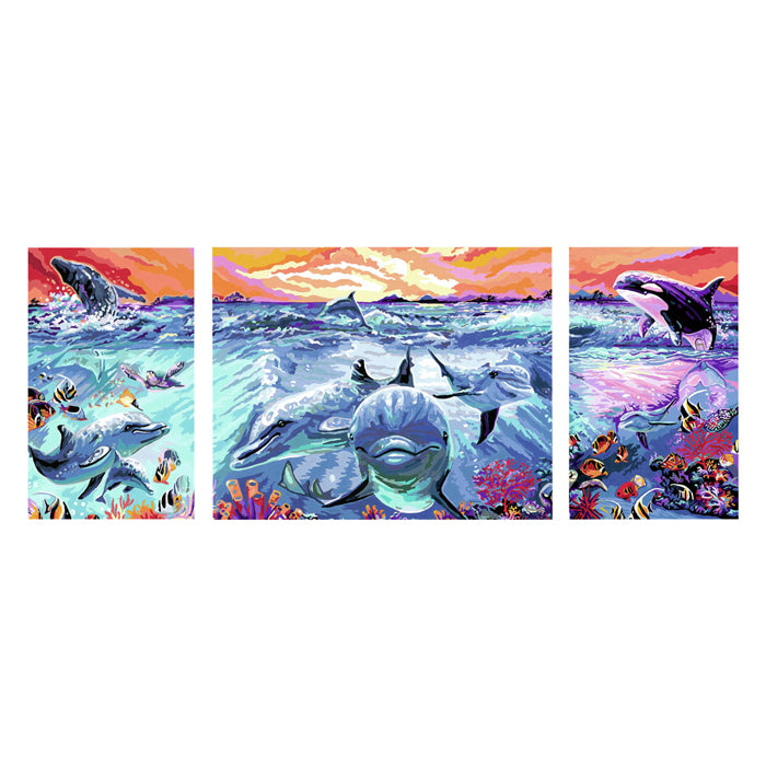 Ravensburger CreArt Schilderen op Nummer Dolphins At Sunset