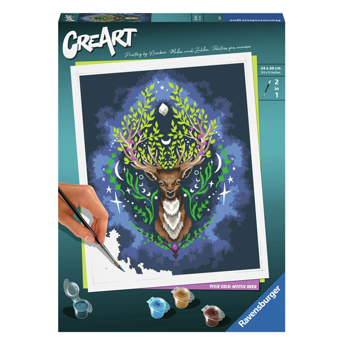 Ravensburger creart schilderen op nummer pixie cold: mystic deer