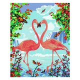 Ravensburger Kreart Gemälde bei Number - Flamingo Liebe