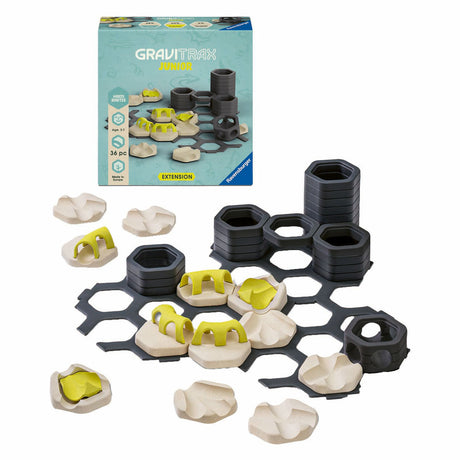 Gravitrax ravensburger junior multi routes - knikkerbaan-uitbreiding - 36 onderdelen - vanaf 3 jaar