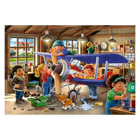 Ravensburger puzzel airplane train repair 2x24 stukjes