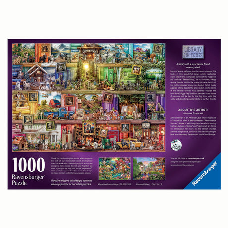 Ravensburger legpuzzel the library of dogs, 1000st.