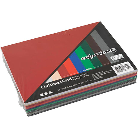 Creativ company https: www.cchobby.nl karton-voor-kerstmis-a6-vel-105x148-mm-180-gr-diverse-kleuren-120-div-vellen-1-doos