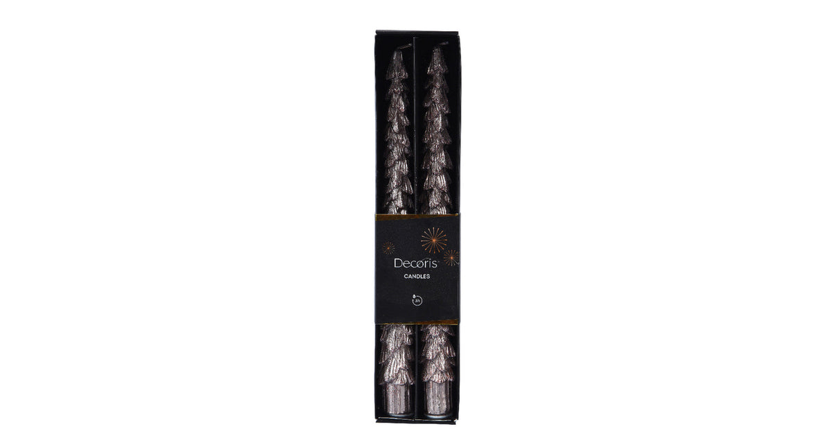 Set 2 dinnerkaars wax ''boom'' poederroze d2,2 h25cm