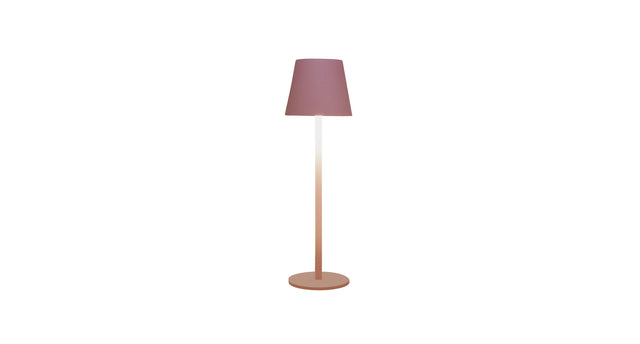 Portable tafellamp 9x27.5cm mat roze led warm wit dimbaar - 1200mah li-on - usb kabel incl.