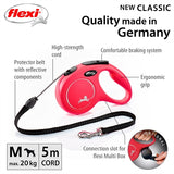 Flexi producten rollijn new classic koord rood m 5 meter tot 20kg