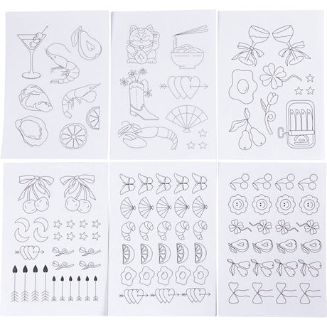 Creativ company http: www.cchobby.nl wateroplosbare-borduurvellen-decoratieve-dessins-a5-vel-148-5x210-mm-6-vel-1-doos