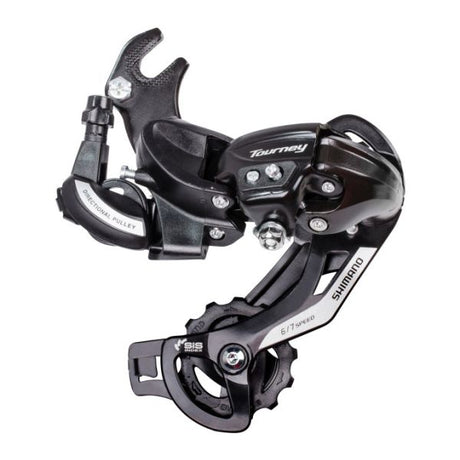 Shimano achterderailleur 6 7-speed tourney ty500 met haak (b-type) - zwart