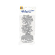 Paperdreams cadeauversieringset - zilver 2 strikken met 20 meter krullint